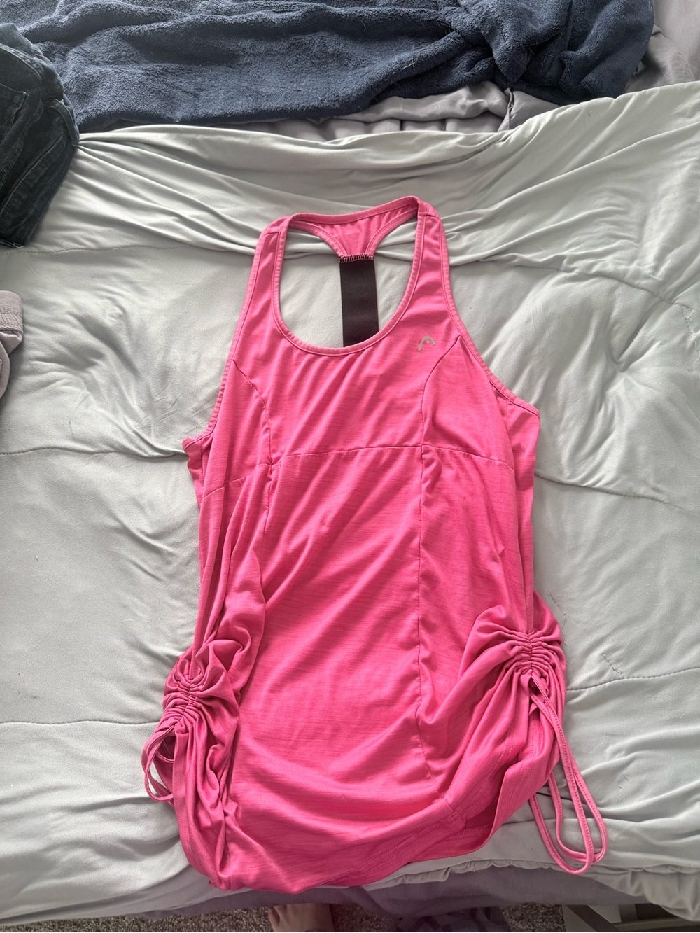 Head Hot Pink Racerback Tank with Side Drawstrings